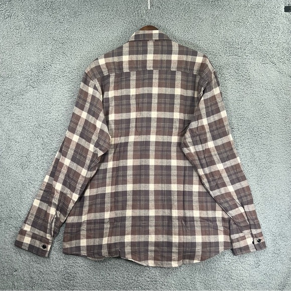 NWT Cold Storage Button Shirt Flannel Brown Men Size Large - Picture 2 of 6